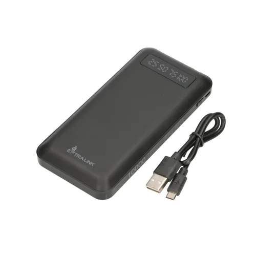 Extralink EPB-083 10000mAh Černá | Powerbank | Power bank, USB-C Mini-złącze USBTak