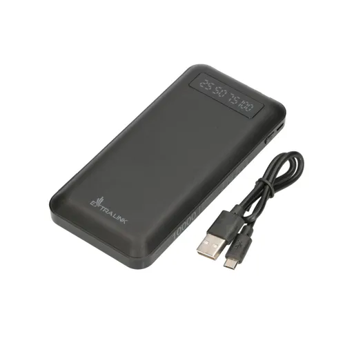 Extralink EPB-083 10000mAh Black | Powerbank | Power bank, USB-C Mini-złącze USBTak