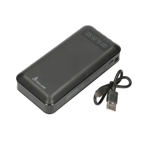 Extralink EPB-084 20000mAh Nero | Powerbank | Power bank, USB-C Materiał obudowyABS
