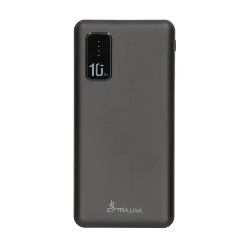 Extralink EPB-098B 10000mAh Black | Powerbank | Power bank, USB-C interfejs wejściaMicro-USB + USB Type-C