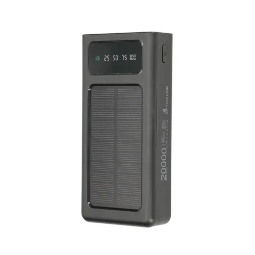 Extralink EPB-092 20000mAh Чернить | Powerbank | Solar Power bank, USB-C Diody LEDStatus