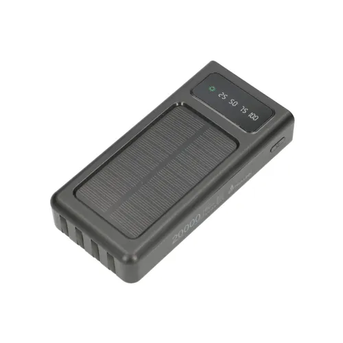 Extralink EPB-092 20000mAh Schwarz | Powerbank | Solar Power bank, USB-C Materiał obudowyABS, Poliwęglan (PC)