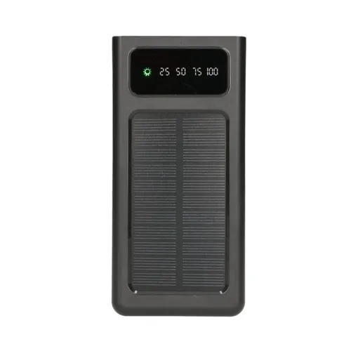 Extralink EPB-093 30000mAh Schwarz | Powerbank | Solar Power bank, USB-C interfejs wejściaMicro-USB + USB Type-C