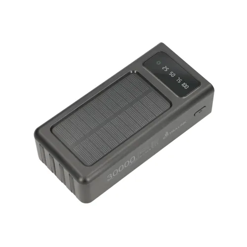 Extralink EPB-093 30000mAh Schwarz | Powerbank | Solar Power bank, USB-C Materiał obudowyABS, Poliwęglan (PC)