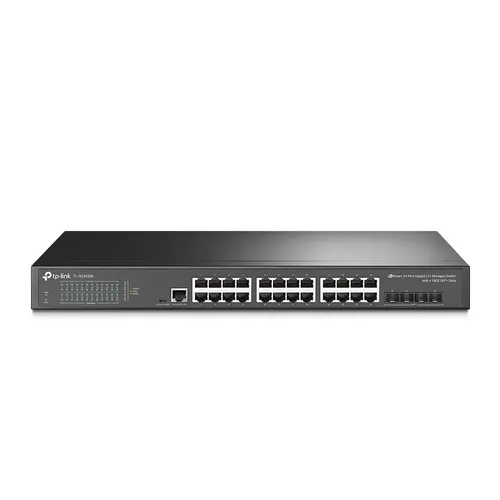 TP-Link TL-SG3428X | Switch | JetStream, 24x RJ45 1000Mb/s, 4x SFP+, L2+ Ilość portów LAN24x [10/100/1000M (RJ45)]
