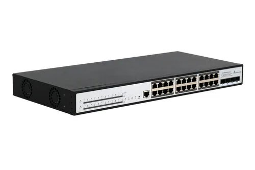 Extralink Chiron Pro | PoE Switch | 24x RJ45 1000Mb/s PoE, 4x SFP+, L3, managed, 370W Ilość portów PoE24x [802.3af/at (1G)]
