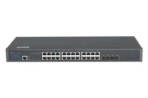 Extralink Chiron | Switch | 24x RJ45 1000Mb/s, 4x SFP+, L3, managed Ilość portów LAN4x [10G (SFP+)]
