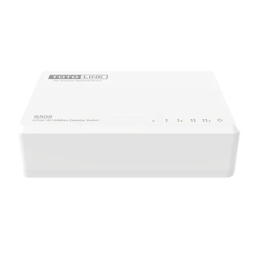 Totolink S505-V5 | Switch | 5x RJ45 100Mb/s, Desktop Ilość portów LAN5x [10/100M (RJ45)]
