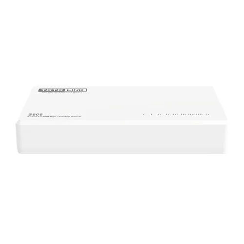 Totolink S808-V5 | Switch | 8x RJ45 100Mb/s, Desktop Ilość portów LAN8x [10/100M (RJ45)]
