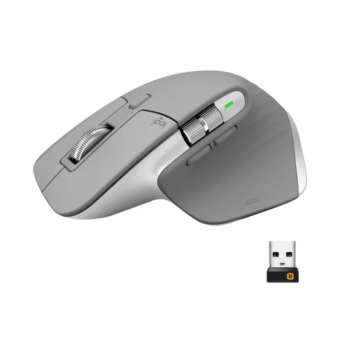 Logitech MX Master 3 Gri | Lazer fare | Kablosuz, 4000dpi Ciche kliknięcieTak