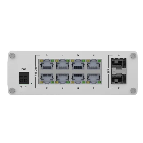 Teltonika TSW200 | PoE+-Switch | 8x RJ45 1000Mb/s PoE+, 2x SFP, 240W Ilość portów PoE8x [802.3af/at (1G)]
