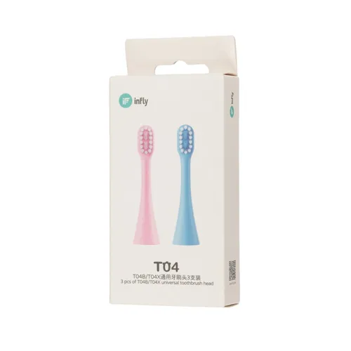 infly T04B/T04X Blu | Testina dello spazzolino da denti | Confezione da 3 3