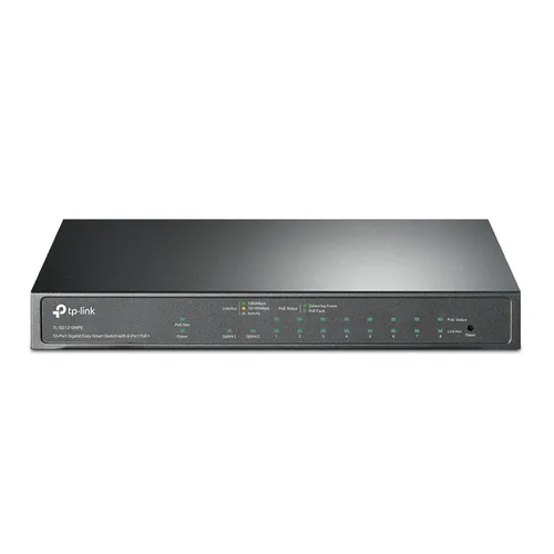 TP-Link TL-SG1210MPE Anahtar, 9x RJ45 1000Mb/s, 8x PoE+, 1x RJ45/SFP Kombinasyon Ilość portów LAN9x [10/100/1000M (RJ45)]