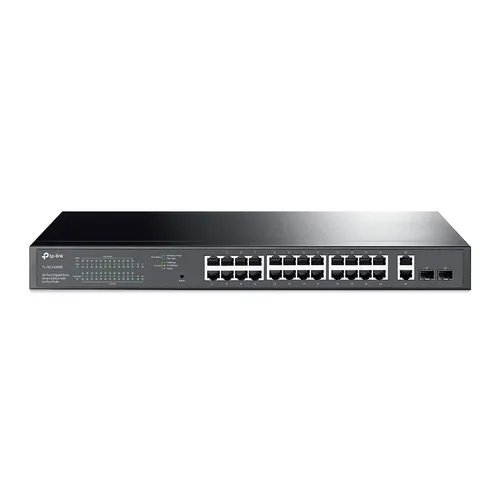 TP-Link TL-SG1428PE Anahtar, 24x RJ45 1000Mb/s PoE+, 2x RJ45 1000Mb/s, 2x SFP, 250W Ilość portów LAN26x [10/100/1000M (RJ45)]
