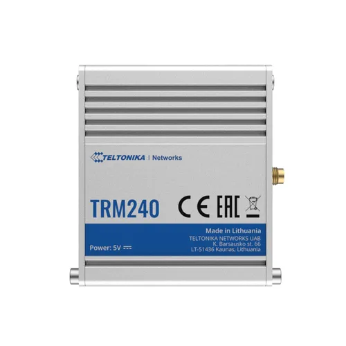 Teltonika TRM240 | Industrielles Mobilfunkmodem | 4G/LTE (Cat 1), 3G, 2G, mini SIM, IP30 Głębokość produktu64,5