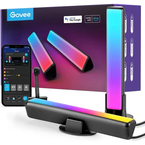 Govee H6054 Flow Pro TV | LED-Lampe | RGBICWW, Wi-Fi, Alexa, Google Akcesoria w zestawieCamera, Bracket x 2, Foam Sticker x 7