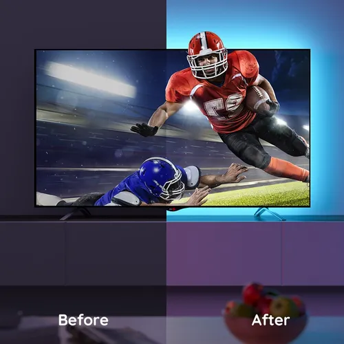 Govee H6179 TV backlight | LED Şerit | 46-60 inç TV'ler, Bluetooth, RGB için Kolor światłaWielo
