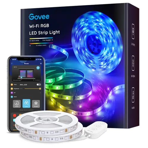 Govee H6110 10m | Faixa de LED | Wi-Fi, Bluetooth, RGB CertyfikatyFCC