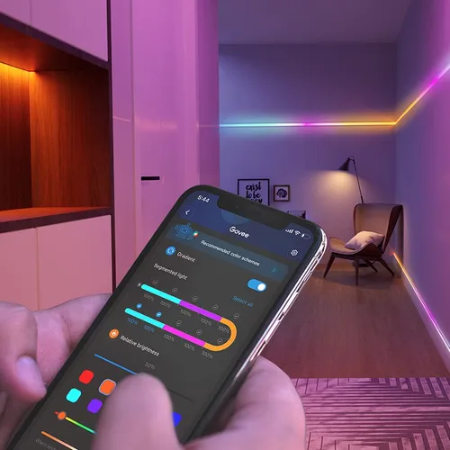 Govee H619A 5m | Tira LED | Wi-Fi, Bluetooth, RGBIC Kolor produktuBiały