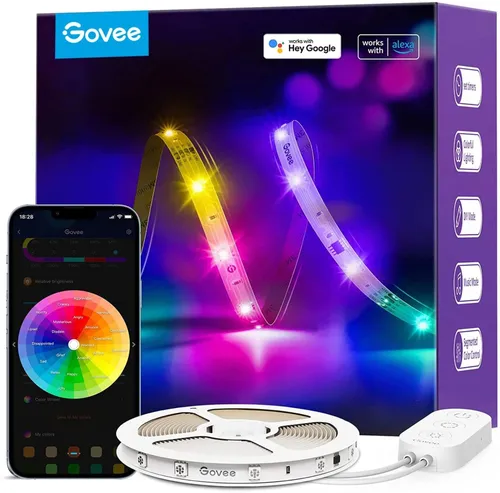 Govee LED Lights 10m, LED Lights for Bedroom, Smart LED WiFi App Control RGB