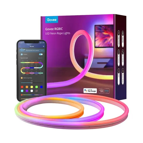 Govee H61A0 Neon Rope 3m | Tira LED | Wi-Fi, Bluetooth, RGBIC CertyfikatyFCC, IC