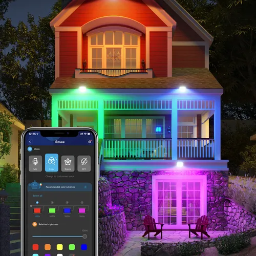 Govee H7060 | LED Flood Lights | RGBICWW, IP65, Bluetooth, Wi-Fi 1