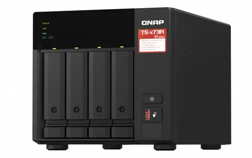 Qnap TS-473A-8G | Server NAS | 4x HDD, 8GB DDR4, Ryzen V1500B, 2.2GHz BrzęczykTak
