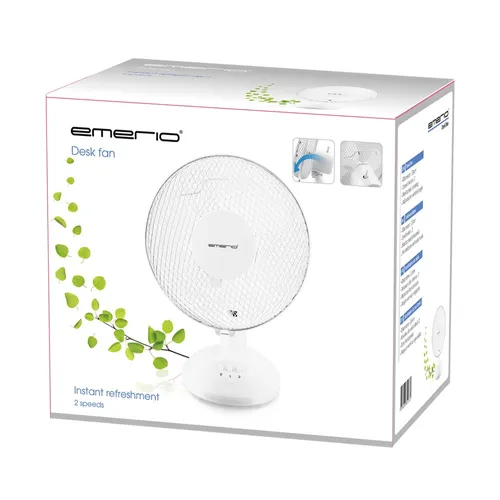 Emerio FN-114201 Bianco | Ventilatore da tavolo | 23 cm, 2 impostazioni di velocita Częstotliwość wejściowa AC50 - 60