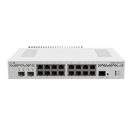 MikroTik CCR2004-16G-2S+PC | Router | 16x RJ45 1000Mb/s, 2x SFP+ Ilość portów LAN16x [10/100/1000M (RJ45)]
