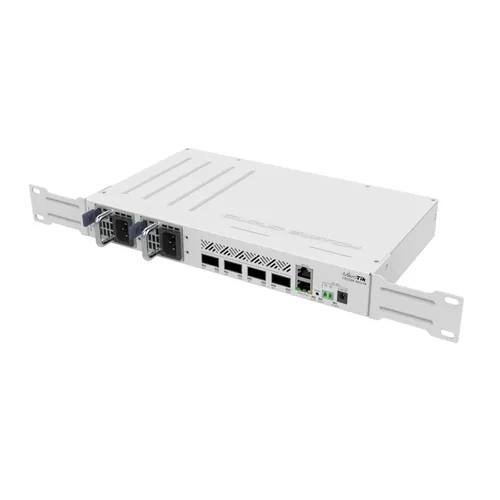 MikroTik CRS504-4XQ-IN | коммутатор | Cloud Router Switch, 4x 100G QSFP28, 1x RJ45 100Mb/s Typ obudowyRack (1U)