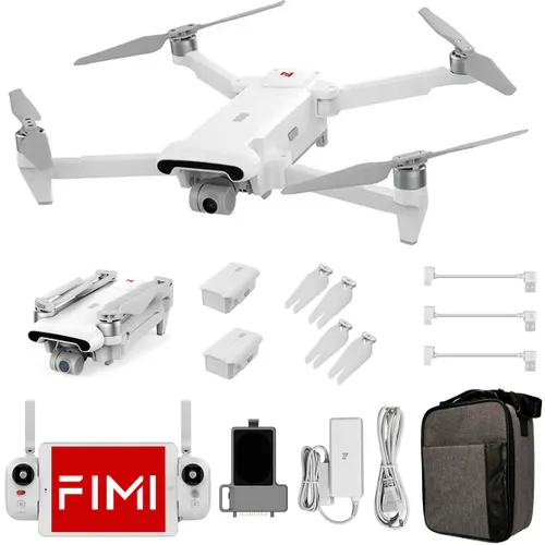 FIMI X8 Se 2022 V2 Combo + Megaphon | Drohne | 2x Akku + Tragetasche, 4K, GPS, 10km Reichweite AkcelerometrTak