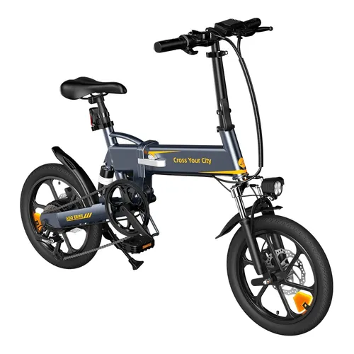 Ado E-bike A16XE Gris | Bicicleta eléctrica | plegable, 250W, 25km/h, 36V 7.5Ah, alcance hasta 70km 2