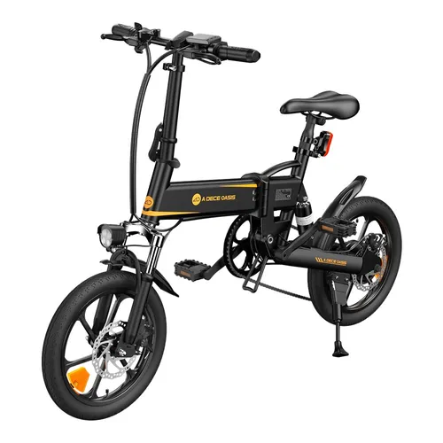 Ado E-Bike A16XE Schwarz | Elektrofahrrad | klappbar, 250W, 25km/h, 36V 7,5Ah, Reichweite bis 70km KolorCzarny