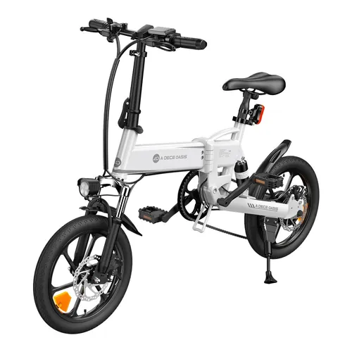 Ado E-bike A16XE Bianco | Bicicletta elettrica | pieghevole, 250 W, 25 km / h, 36 V 7,5 Ah, portata fino a 70 km KolorBiały