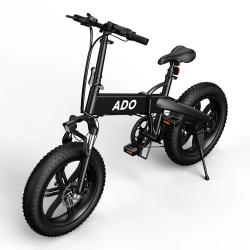 Ado E-bike A20F+ Черный | Электрический велосипед | складной, 250Вт, 25км/ч, 36В 10.4Ач, дальность до 80км 1