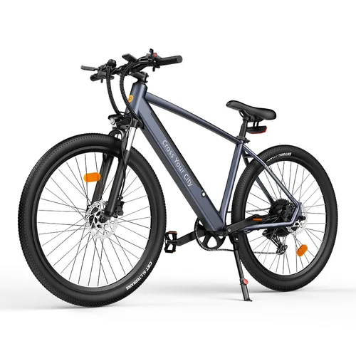 Ado E-bike D30 Gris | Bicicleta eléctrica | 250W, 25km/h, 36V 10.4Ah, alcance hasta 90km KolorSzary