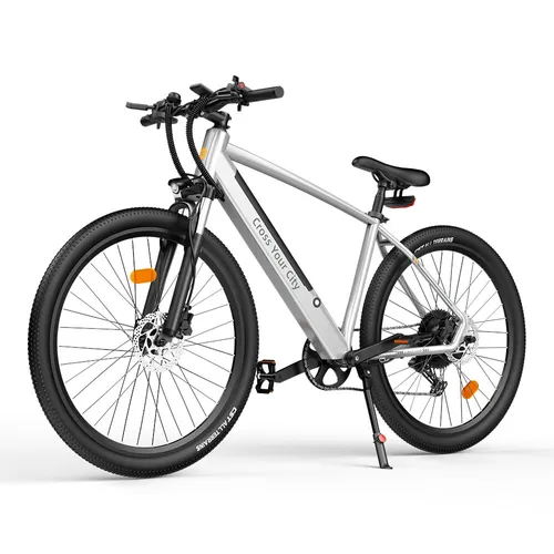 Ado E-bike D30 Серебряный | Электрический велосипед | 250Вт, 25км/ч, 36В 10.4Ач, дальность до 90км KolorSrebrny