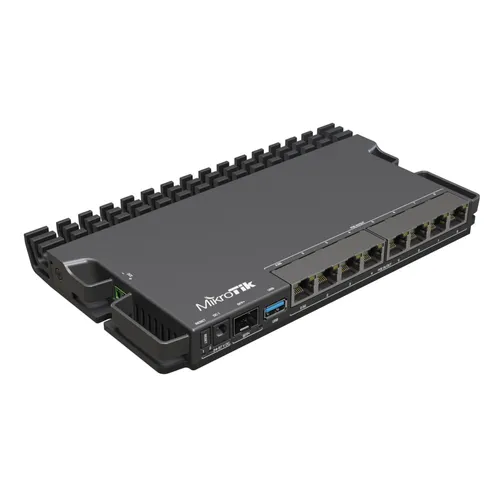 MikroTik RB5009UPr+S+IN | Router | 7x RJ45 1000Mb/s PoE, 1x RJ45 2.5Gb/s PoE, 1x SFP+, 1x USB 3.0 Ilość portów LAN1x [2,5G (RJ45)]
