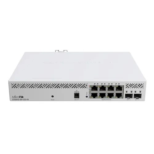 MikroTik CSS610-8P-2S+IN | Switch | 8x 1000Mb/s PoE, 2x SFP+, VLAN Ilość portów LAN8x [10/100/1000M (RJ45)]
