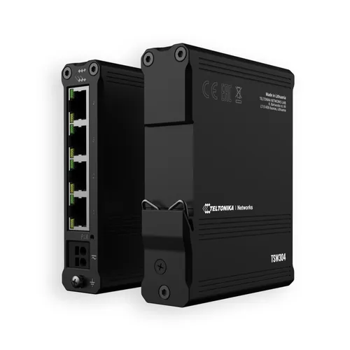Teltonika TSW304 | Switch | 4x RJ45 1000Mb/s, DIN Typ obudowyMetalowa
