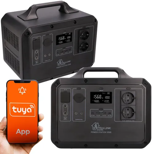 Extralink Power Ranger EPS-S1500F Jackery, Bluetti, Ecoflow replacement | Power station | 1568 Wh, 1500W, LiFePO4 Pojemność akumulatora1568 Wh