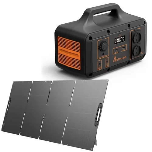 Extralink EPS-120W | Składany panel słoneczny | do Power Station, stacji zasilania Długość kabla3