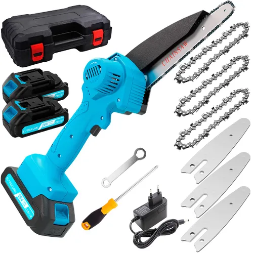 Extralink TM-107 | Mini electric chainsaw | 6 inch, 3 Ah battery 0