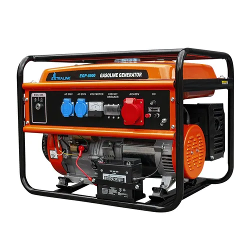 Extralink EGP-5500 | Gerador de energia | gasolina, 5,5kW 3F Kolor produktuCzarny, Pomarańczowy