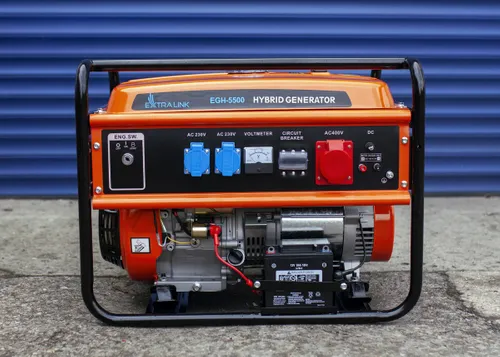 Extralink EGH-5500 | Gerador de energia | híbrido, 5,5kW 3F Kolor produktuCzarny, Pomarańczowy