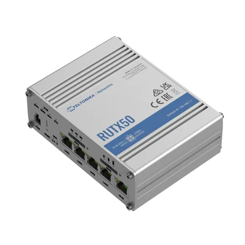 Teltonika RUTX50 | Router industriale | 5G, Wi-Fi 5, Dual SIM, 5x RJ45 1000Mb/s Głębokość produktu95,1