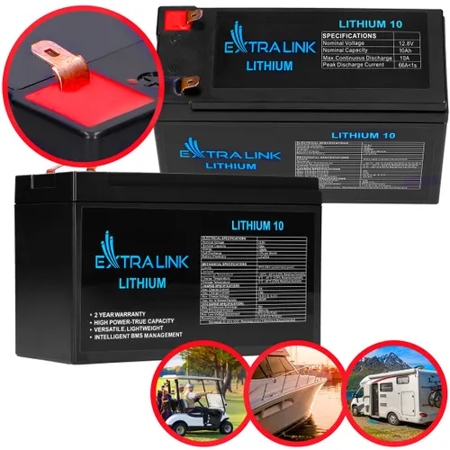 Extralink LiFePO4 10AH | Accumulatore Batteria | 12.8V, BMS Napięcie wyjściowe12,8V