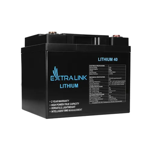 Extralink LiFePO4 40AH | Аккумулятор | 12.8V, BMS Pojemność akumulatora40 Ah