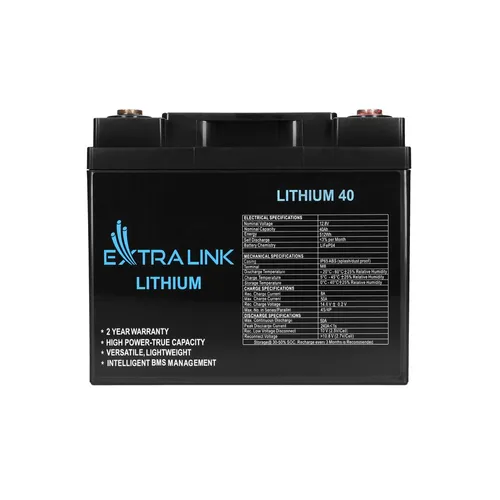 Extralink LiFePO4 40AH | Аккумулятор | 12.8V, BMS Głębokość opakowania195