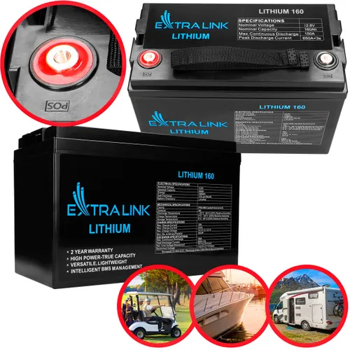 Extralink LiFePO4 160AH | Accumulatore Batteria | 12.8V, BMS Napięcie wyjściowe12,8V